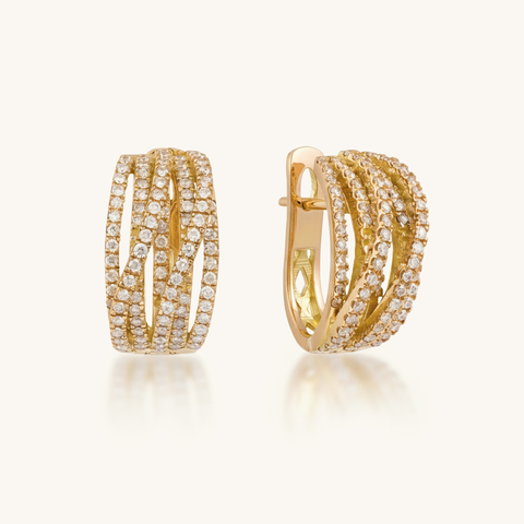 Twist Diamond Earrings