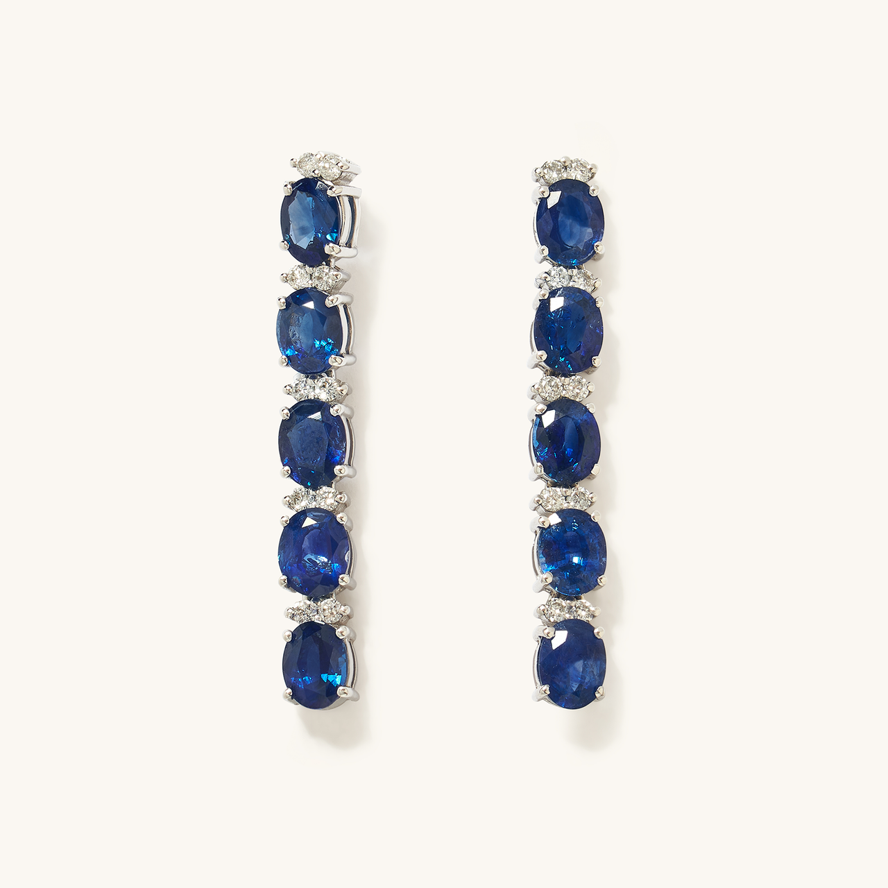 Amara Oval Sapphire Earrings