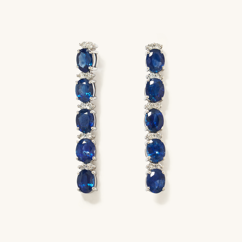 Amara Oval Sapphire Earrings