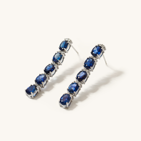 Amara Oval Sapphire Earrings
