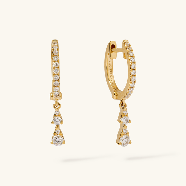 Pavé Diamond Drop Earrings