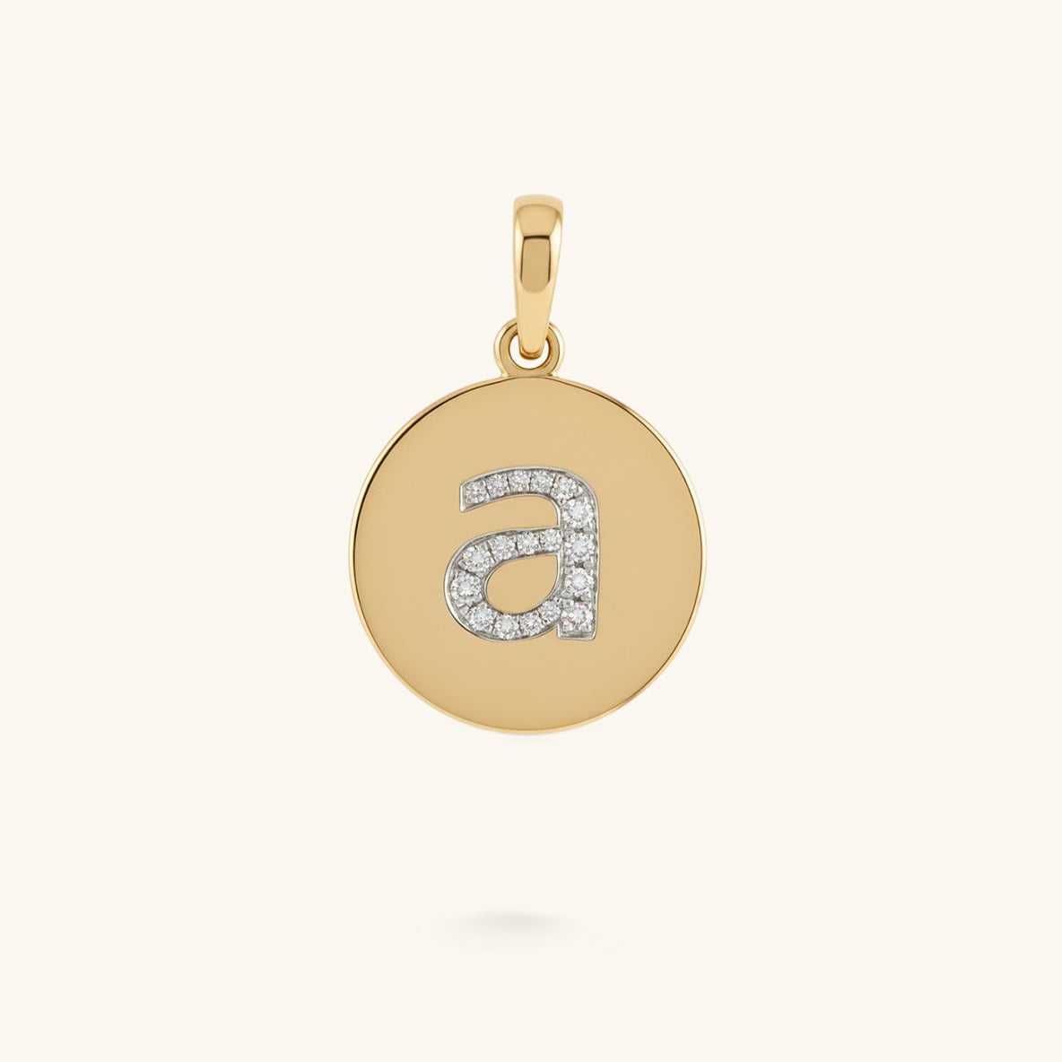 Initial Coin Diamond Pendant