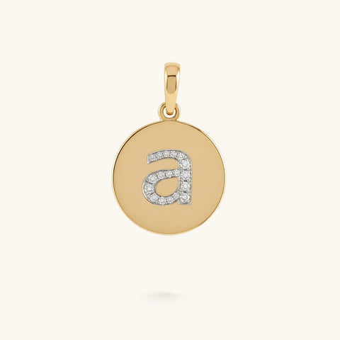 Initial Coin Diamond Pendant