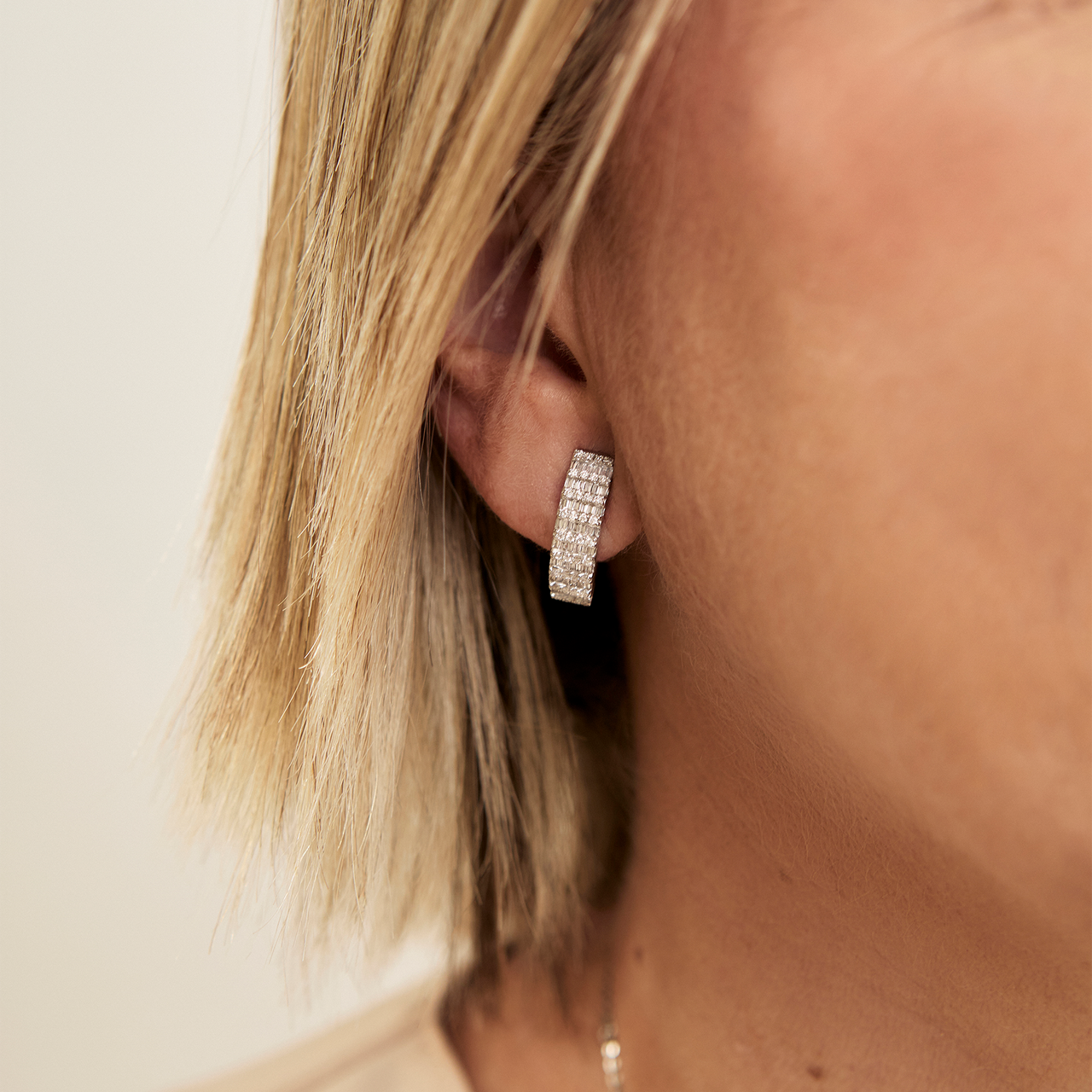 Allegra Diamond Hoop Earrings