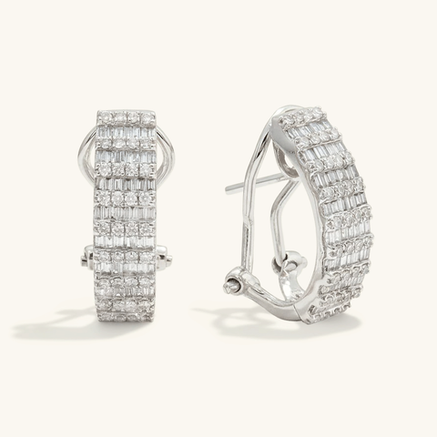 Allegra Diamond Hoop Earrings