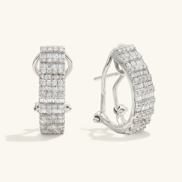 Allegra Diamond Hoop Earrings
