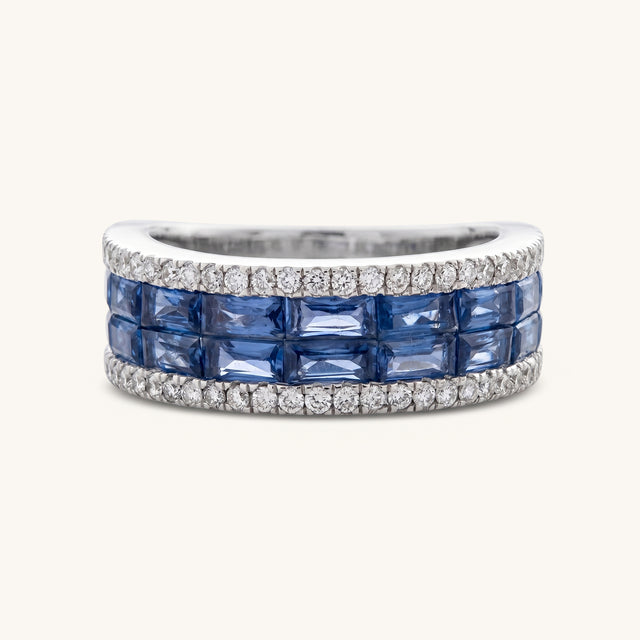 Signature Blue Sapphire and Diamond Ring