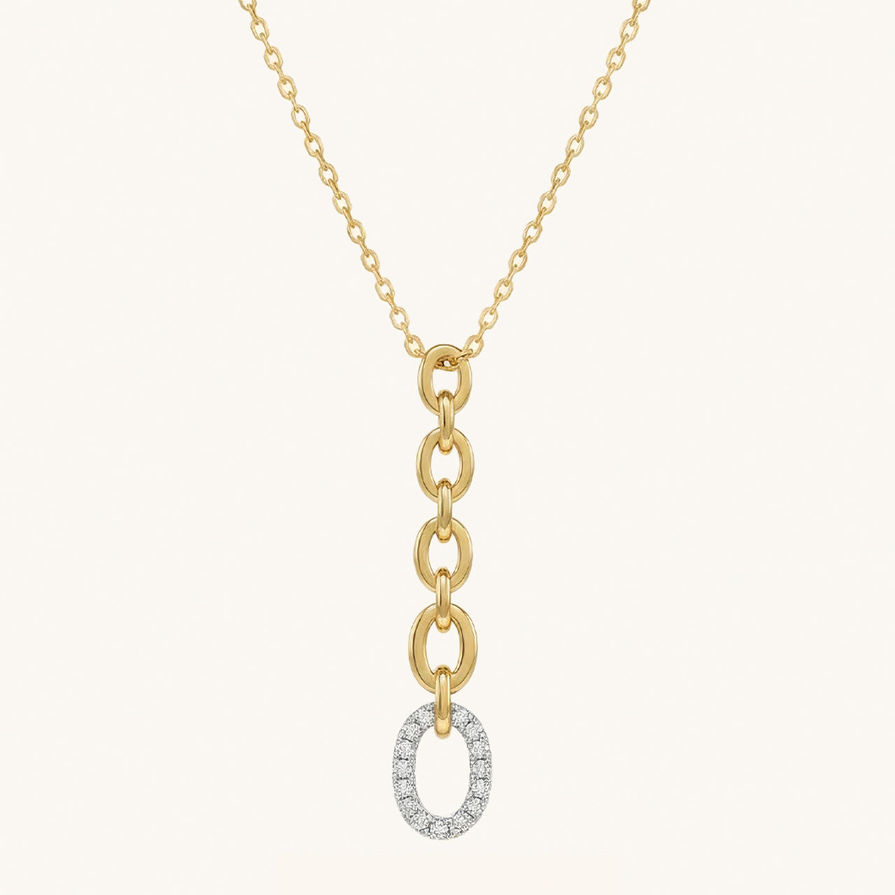Oval Link Diamond Necklace