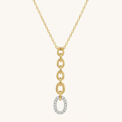 Oval Link Diamond Necklace