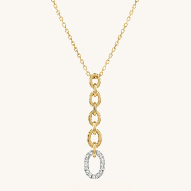 Oval Link Diamond Necklace