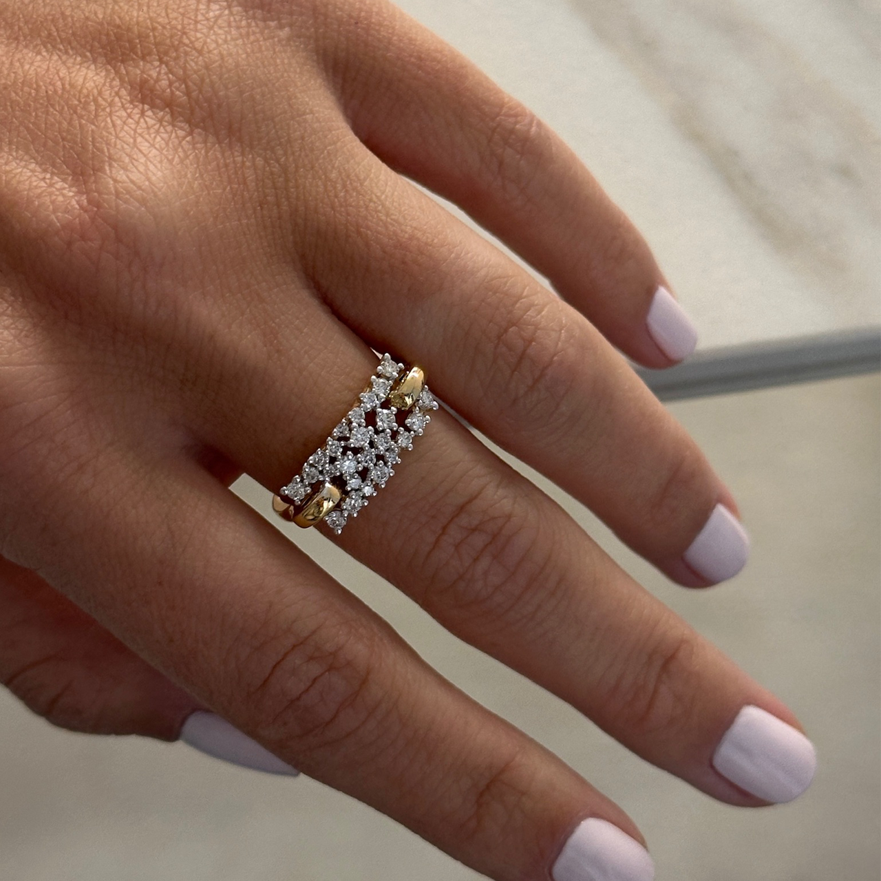 Lumiere Bar Diamond Ring