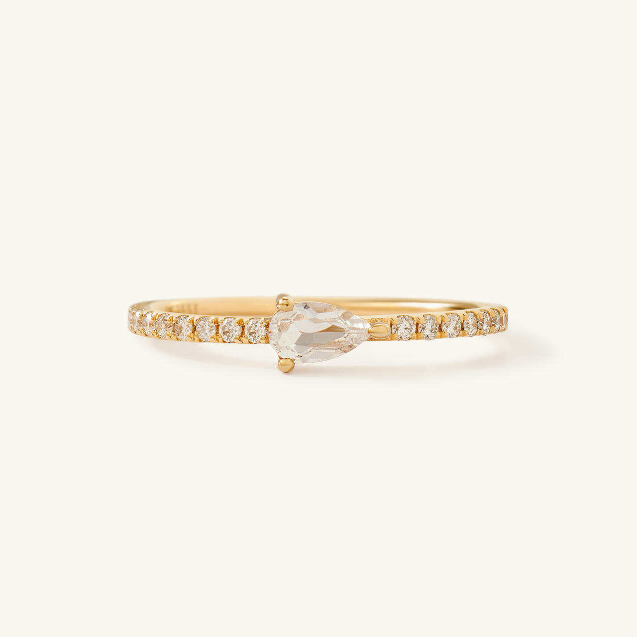 White Topaz Birthstone Ring (April)
