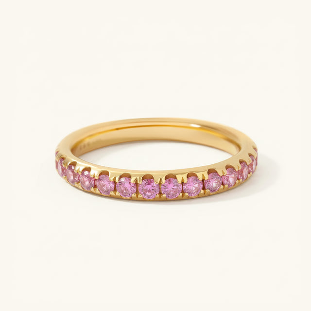 Full Cut Pink Sapphire Ring