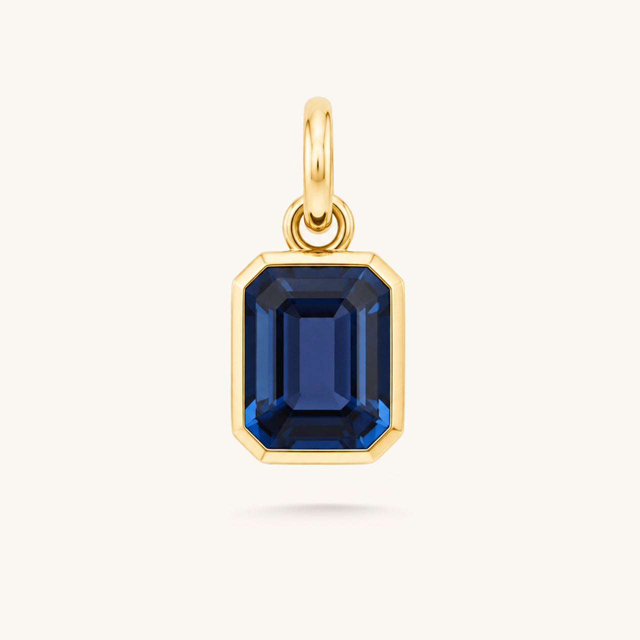 Bezel Blue Sapphire Pendant