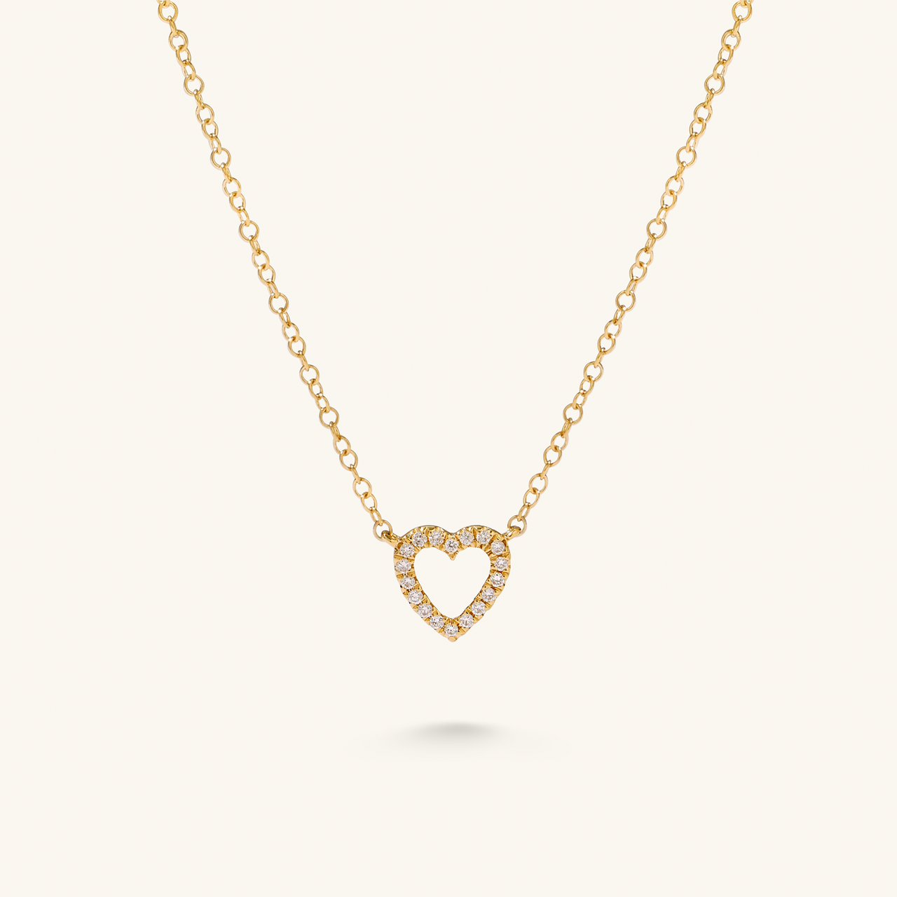Open Heart Diamond Necklace