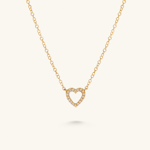 Open Heart Diamond Necklace