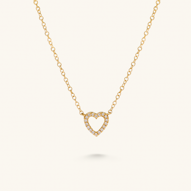 Open Heart Diamond Necklace